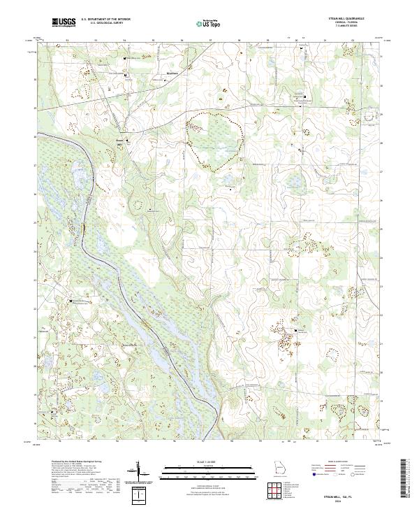 US Topo 7.5-minute map for Steam Mill GAFL