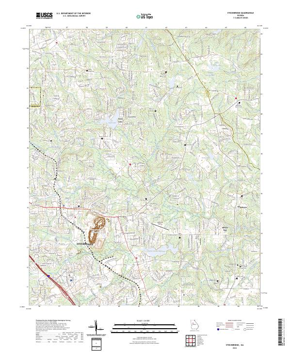 US Topo 7.5-minute map for Stockbridge GA