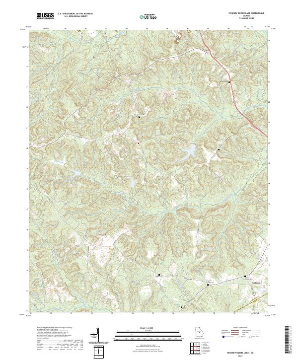 US Topo 7.5-minute map for Stuckey Boone Lake GA