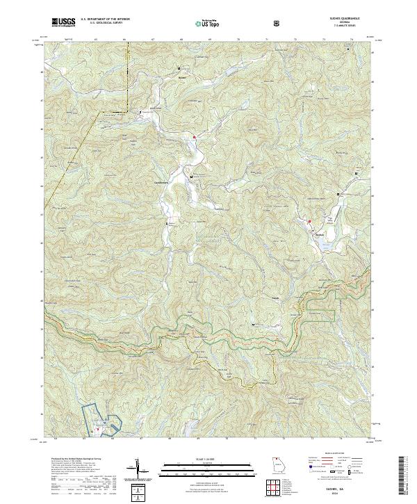 US Topo 7.5-minute map for Suches GA