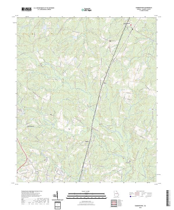 US Topo 7.5-minute map for Summertown GA