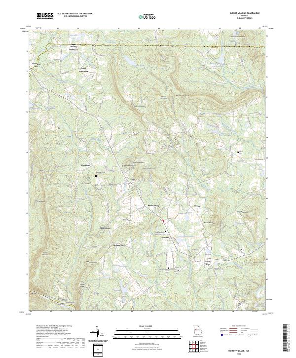 US Topo 7.5-minute map for Sunset Village GA