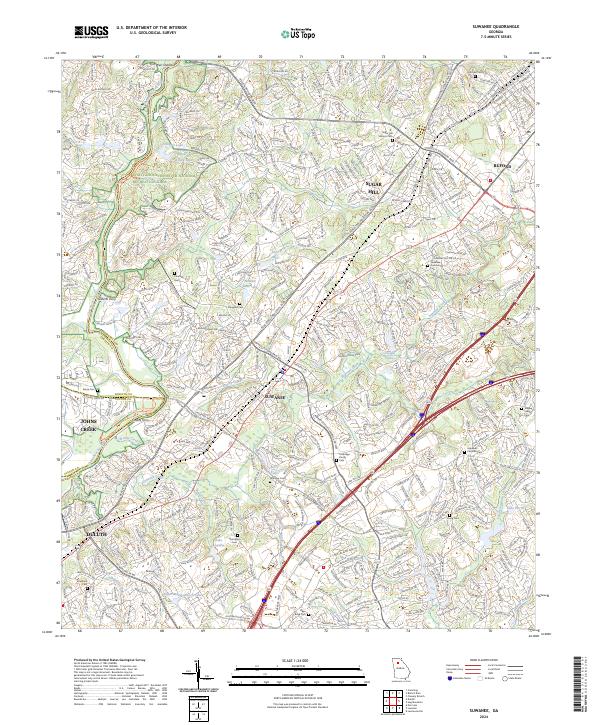 US Topo 7.5-minute map for Suwanee GA