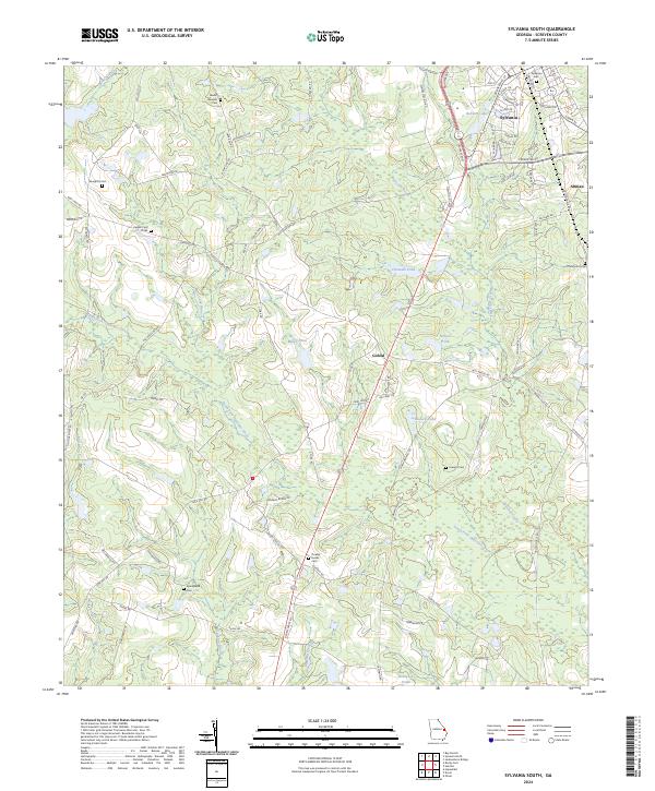 US Topo 7.5-minute map for Sylvania South GA