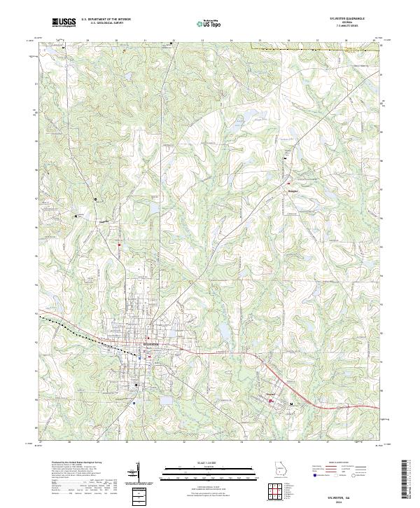 US Topo 7.5-minute map for Sylvester GA