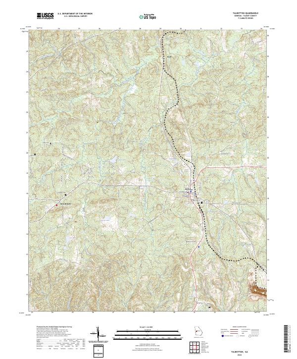 US Topo 7.5-minute map for Talbotton GA