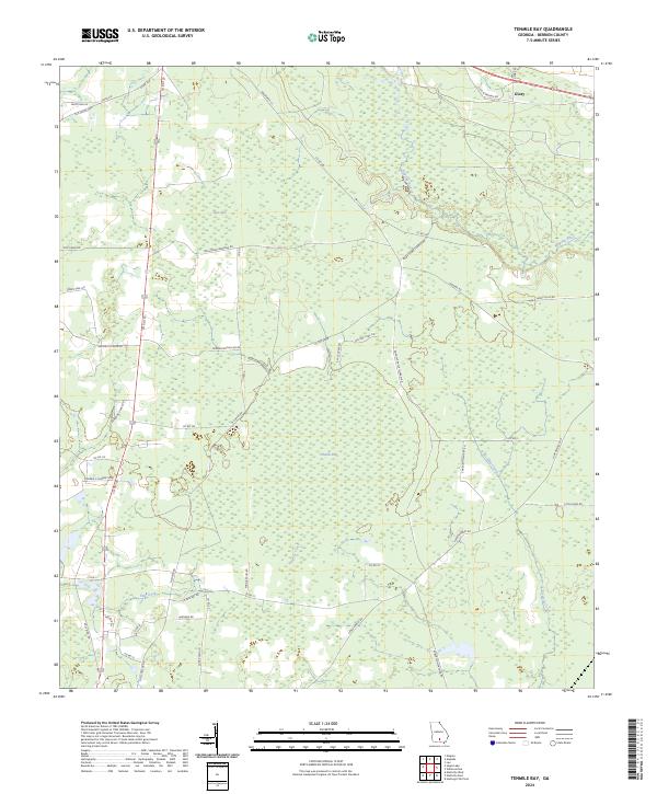 US Topo 7.5-minute map for Tenmile Bay GA