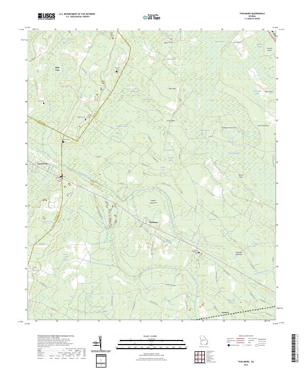 US Topo 7.5-minute map for Thalmann GA