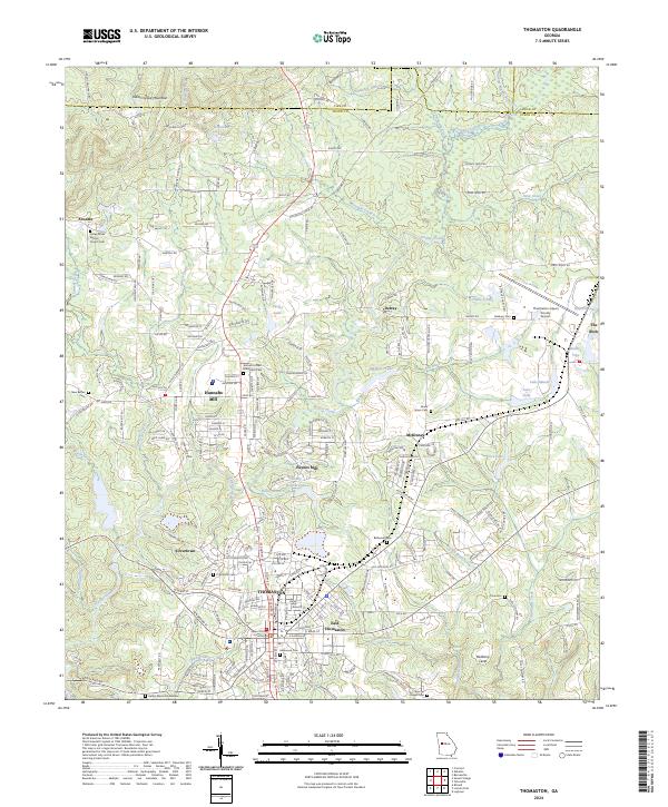 US Topo 7.5-minute map for Thomaston GA