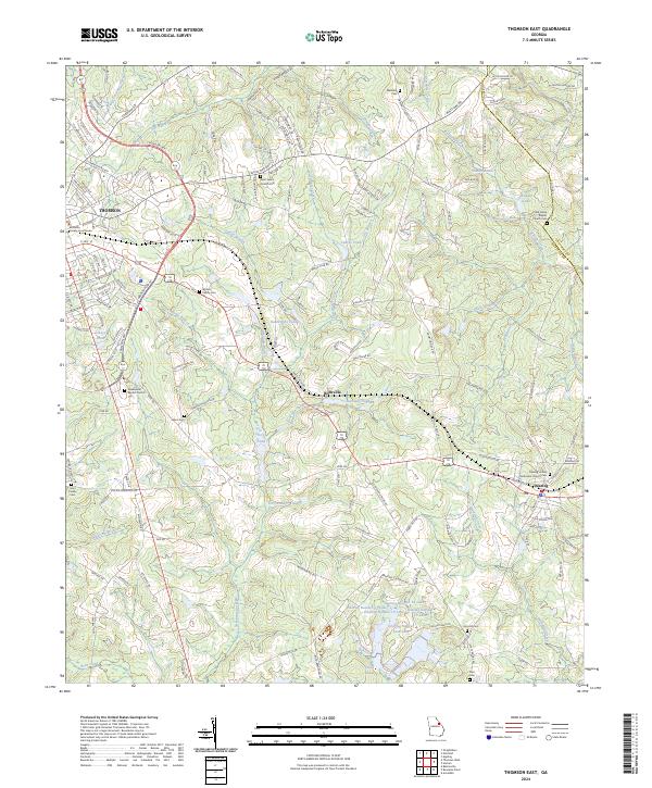 US Topo 7.5-minute map for Thomson East GA