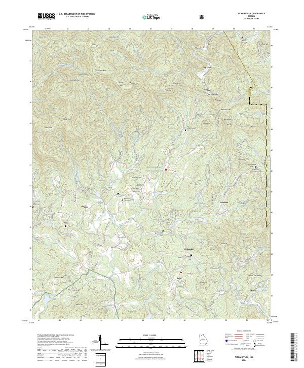 US Topo 7.5-minute map for Tickanetley GA