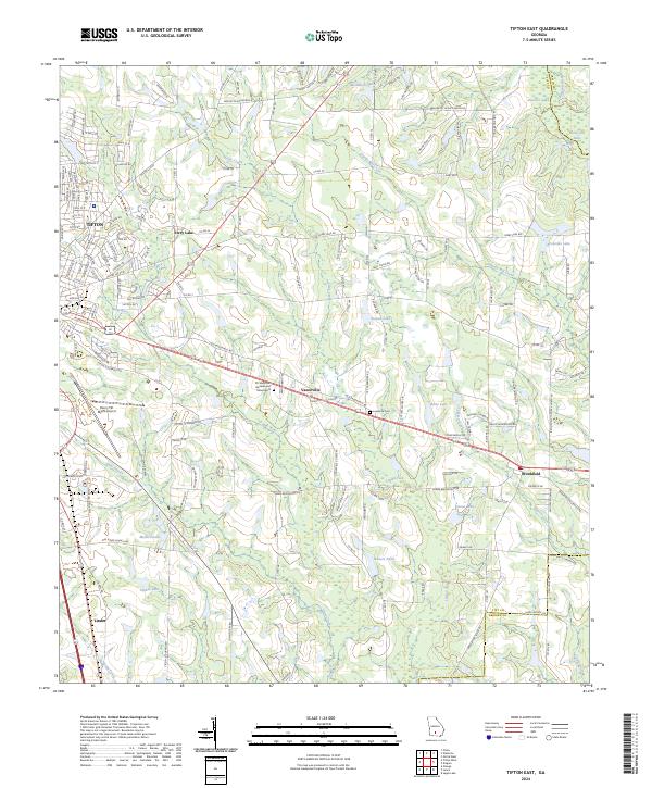 US Topo 7.5-minute map for Tifton East GA