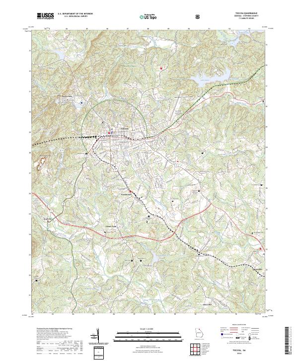 US Topo 7.5-minute map for Toccoa GA