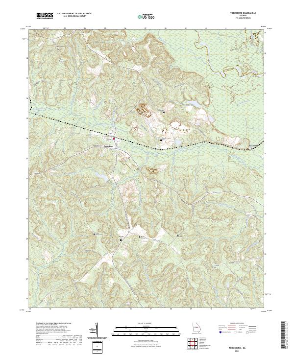 US Topo 7.5-minute map for Toomsboro GA