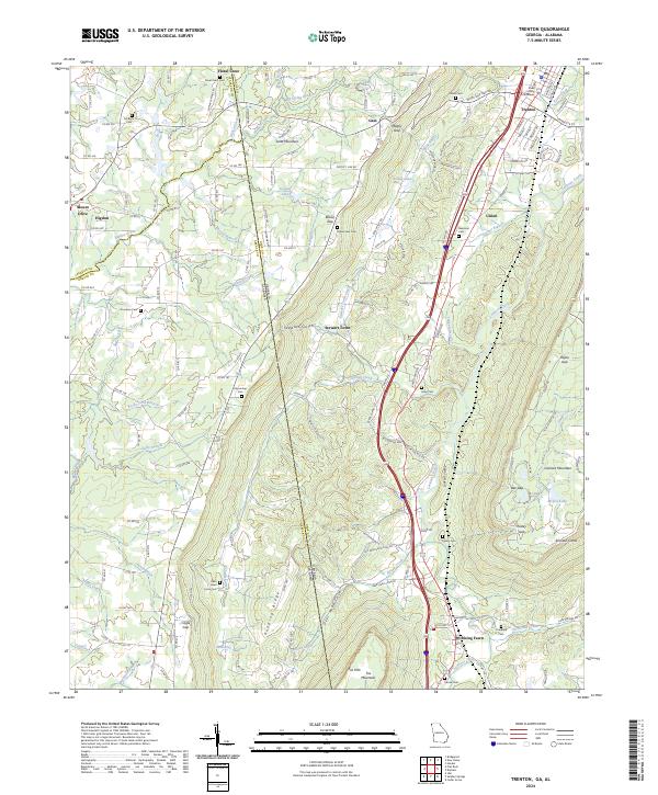 US Topo 7.5-minute map for Trenton GAAL