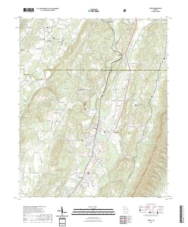 US Topo 7.5-minute map for Trion GA