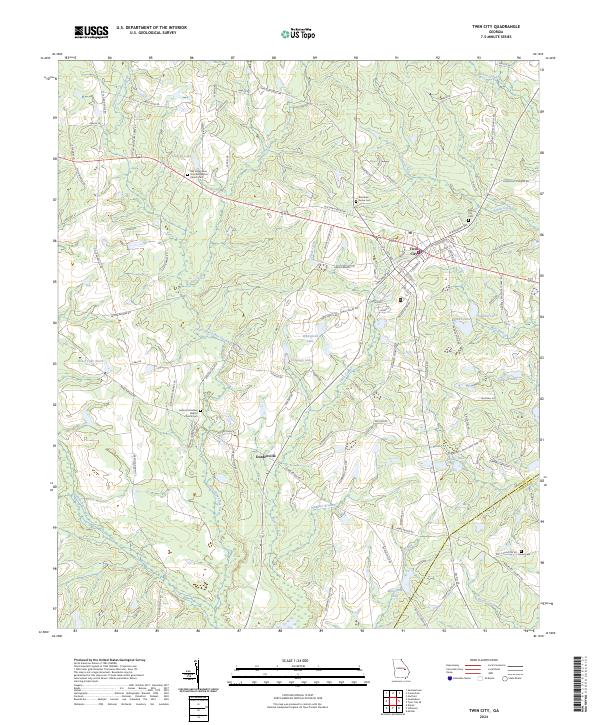 US Topo 7.5-minute map for Twin City GA