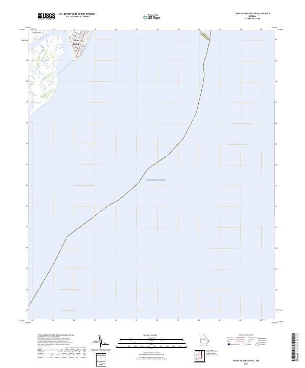 US Topo 7.5-minute map for Tybee Island South GA