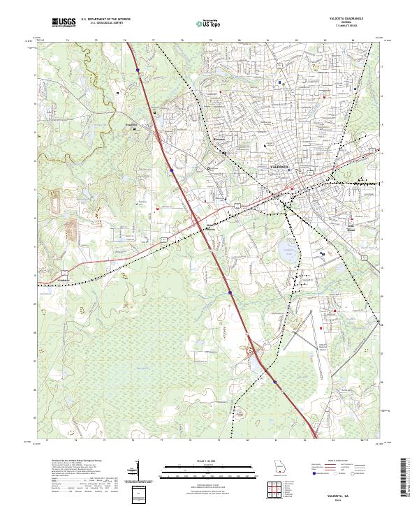 US Topo 7.5-minute map for Valdosta GA