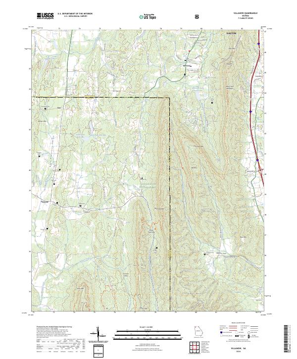 US Topo 7.5-minute map for Villanow GA