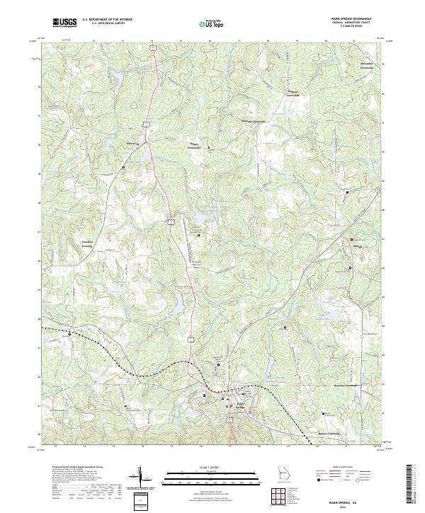 US Topo 7.5-minute map for Warm Springs GA