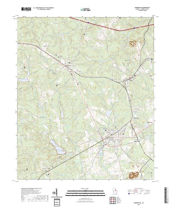 US Topo 7.5-minute map for Warrenton GA