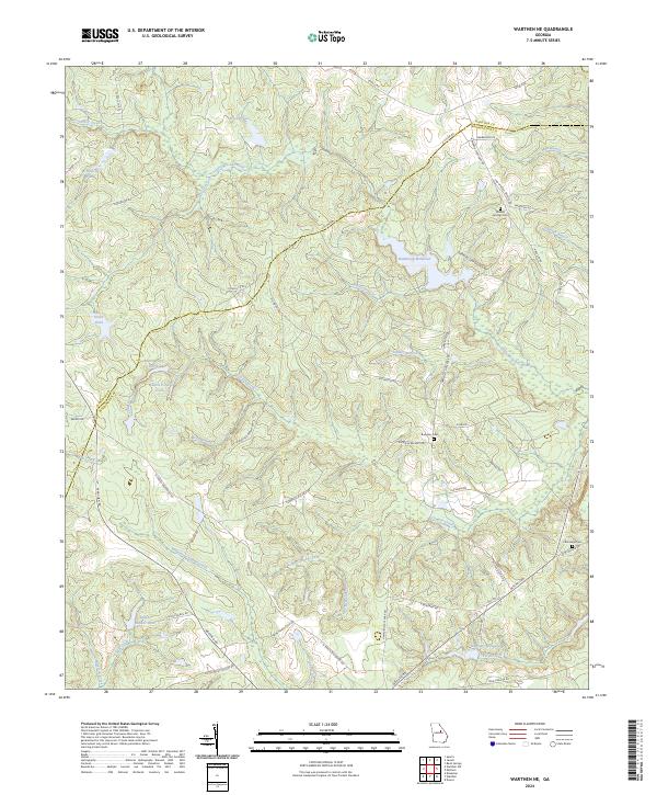 US Topo 7.5-minute map for Warthen NE GA