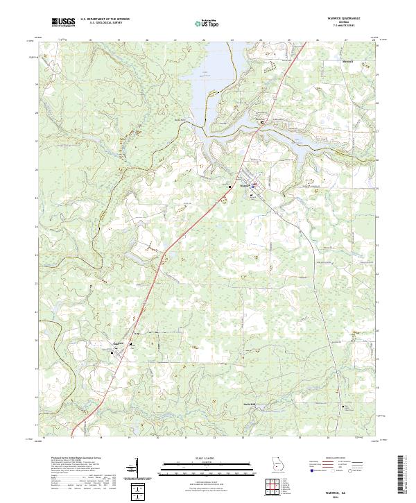 US Topo 7.5-minute map for Warwick GA