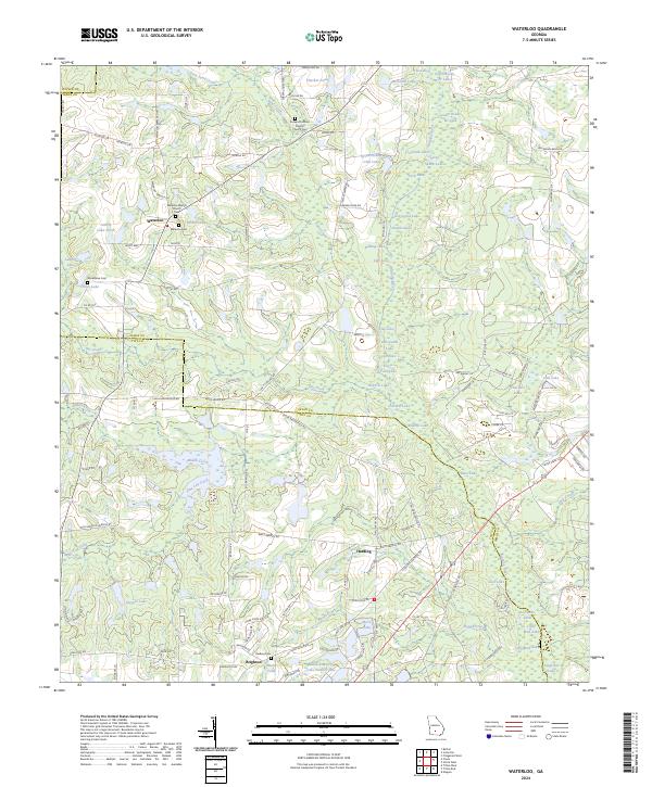 US Topo 7.5-minute map for Waterloo GA