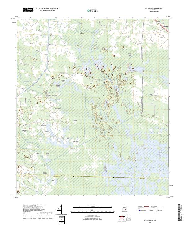 US Topo 7.5-minute map for Waycross SE GA