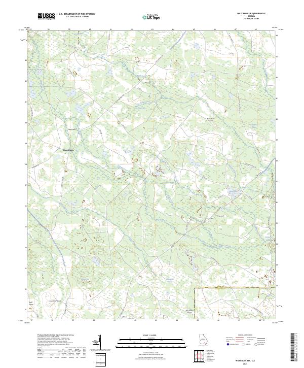 US Topo 7.5-minute map for Waycross SW GA