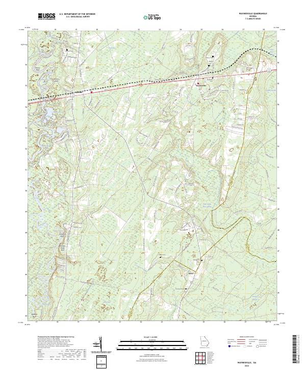 US Topo 7.5-minute map for Waynesville GA