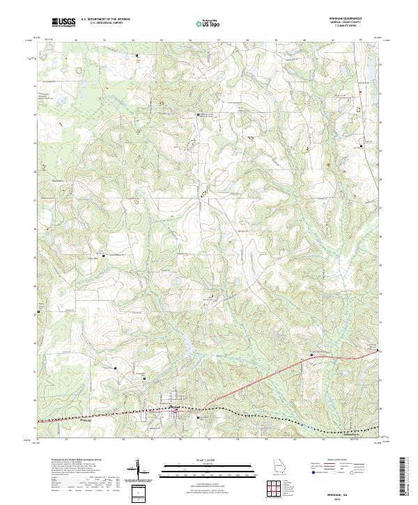 US Topo 7.5-minute map for Whigham GA