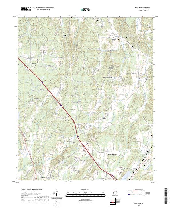 US Topo 7.5-minute map for White West GA