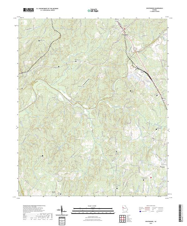 US Topo 7.5-minute map for Whitesburg GA