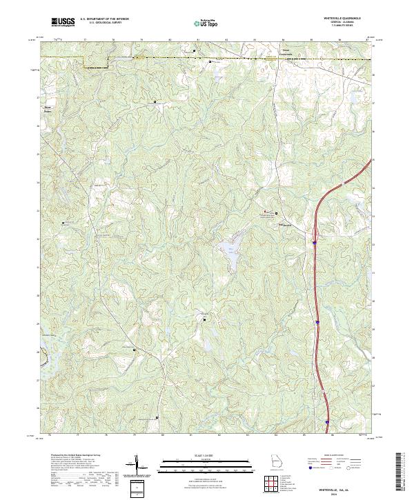 US Topo 7.5-minute map for Whitesville GAAL