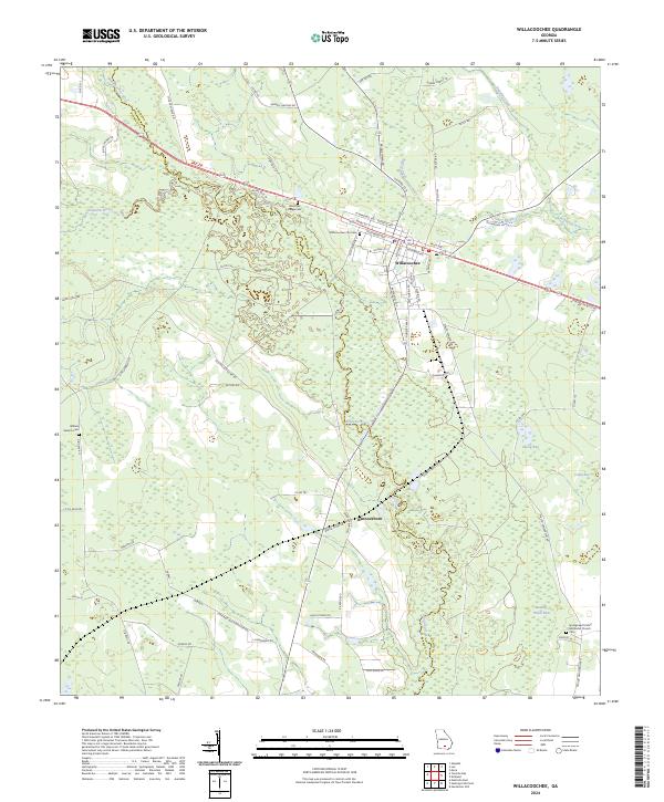 US Topo 7.5-minute map for Willacoochee GA