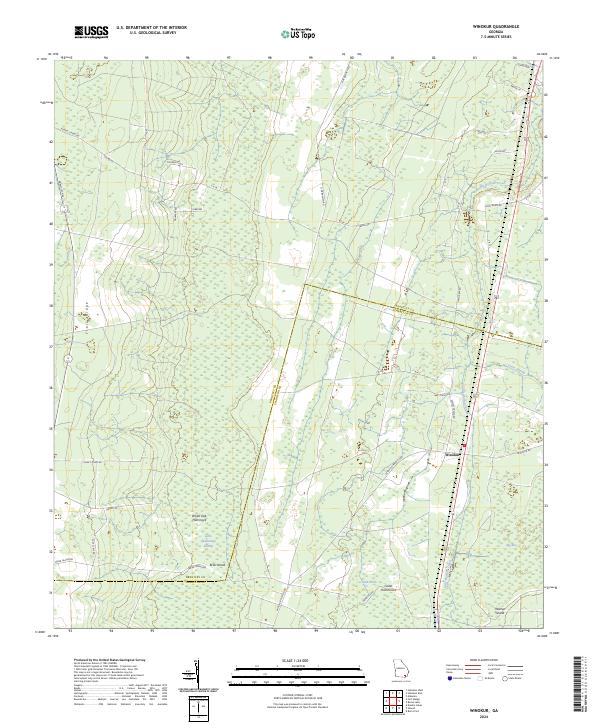 US Topo 7.5-minute map for Winokur GA