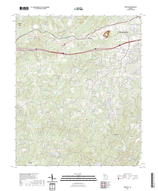 US Topo 7.5-minute map for Winston GA