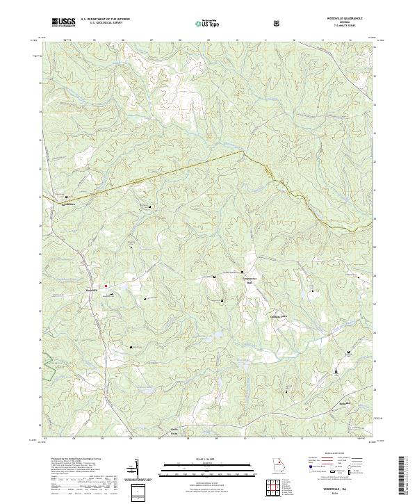 US Topo 7.5-minute map for Woodville GA