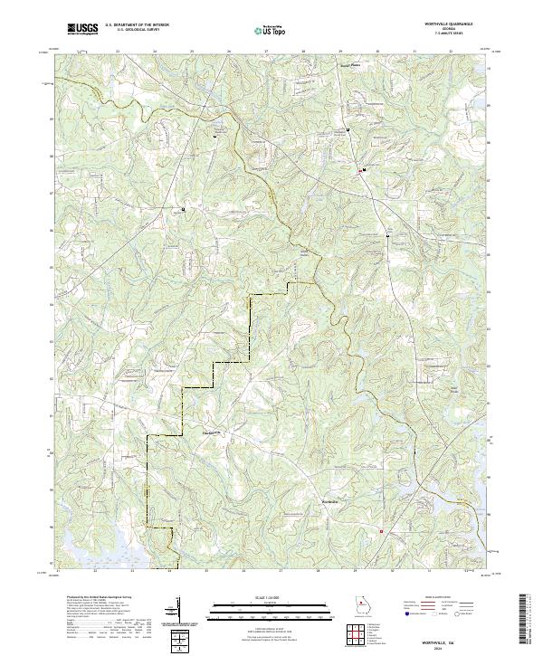 US Topo 7.5-minute map for Worthville GA