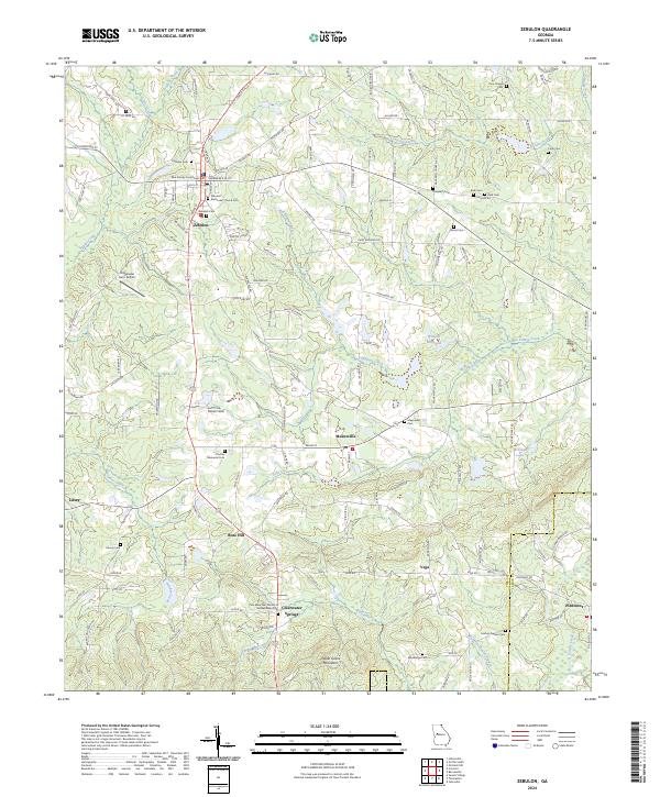 US Topo 7.5-minute map for Zebulon GA