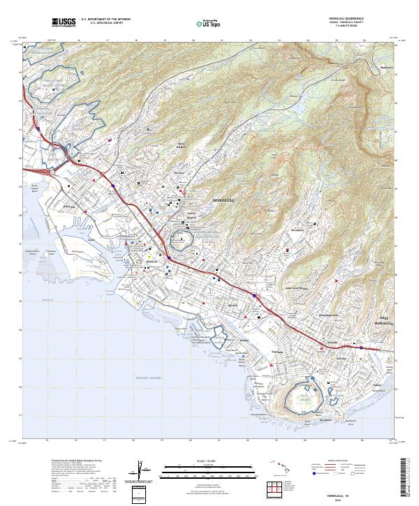 US Topo 7.5-minute map for Honolulu HI