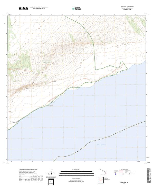 US Topo 7.5-minute map for Kalapana HI