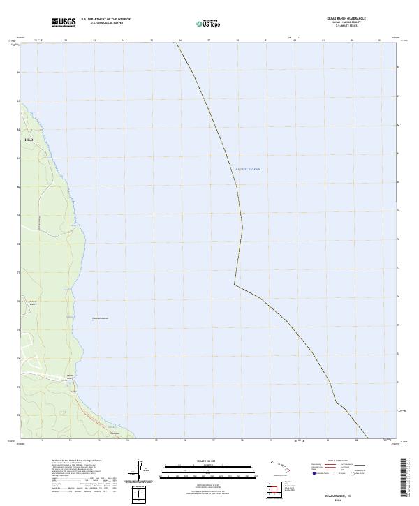 US Topo 7.5-minute map for Keaau Ranch HI