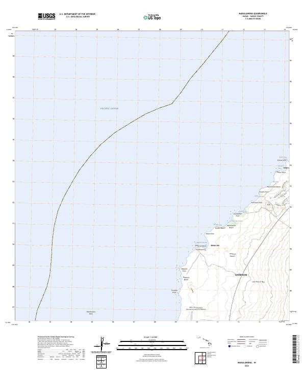 US Topo 7.5-minute map for Makalawena HI