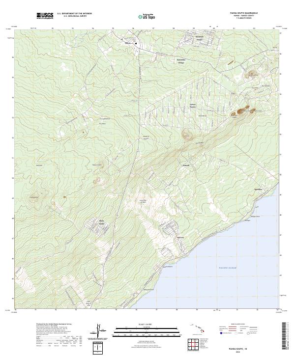 US Topo 7.5-minute map for Pahoa South HI