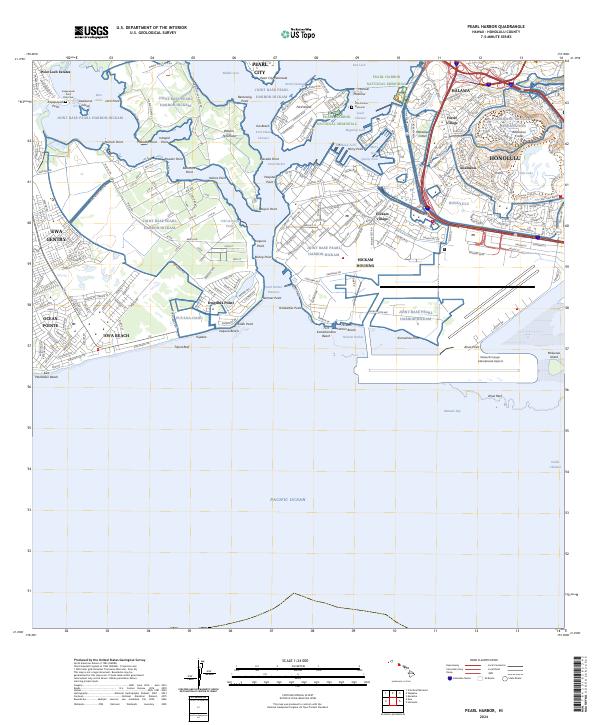 US Topo 7.5-minute map for Pearl Harbor HI