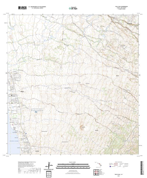 US Topo 7.5-minute map for Puu O Kali HI