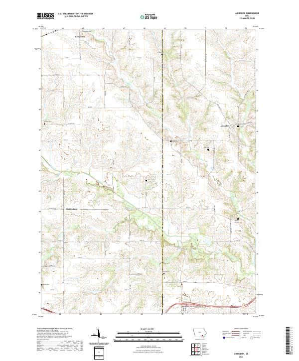 US Topo 7.5-minute map for Abingdon IA